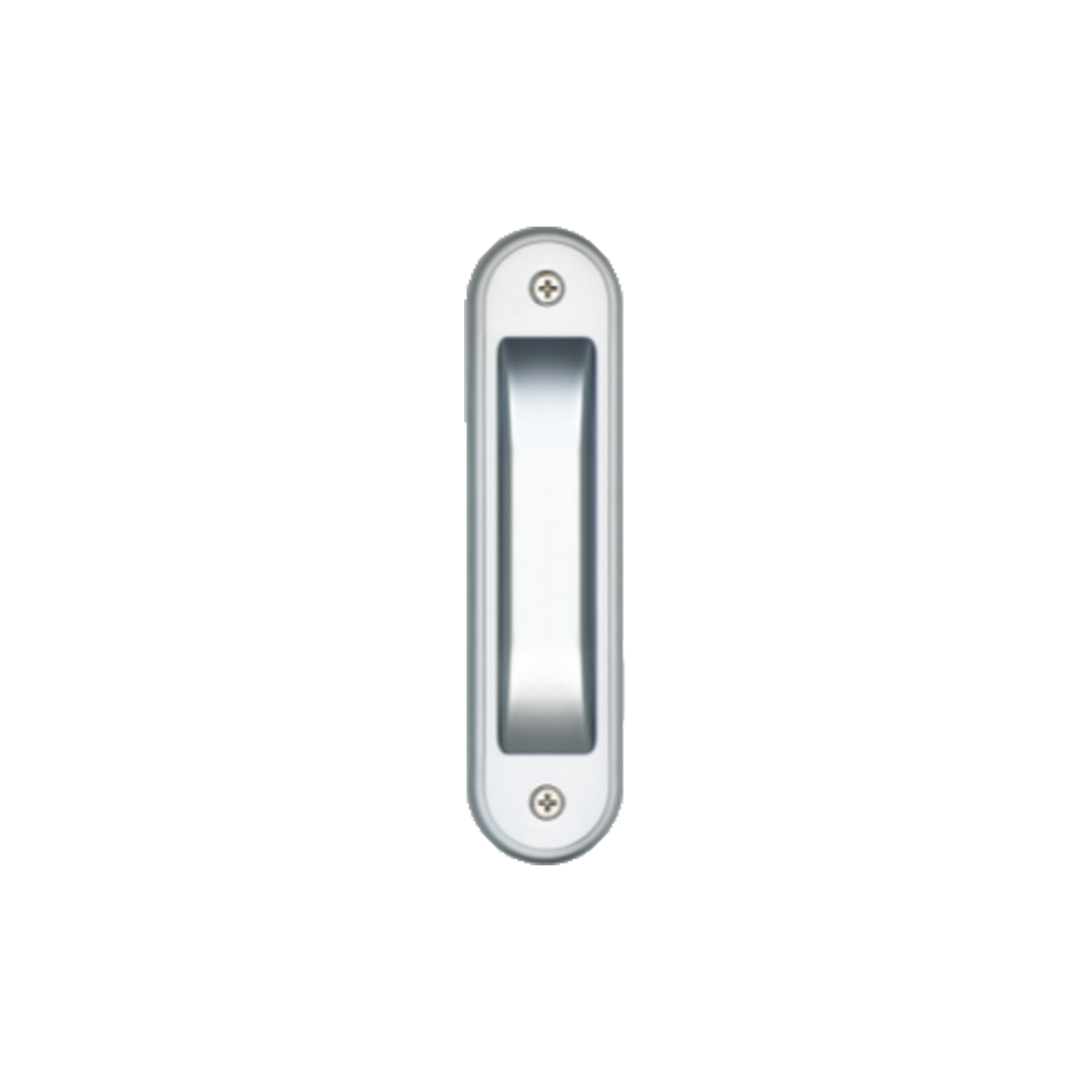 Schlage Rectangular Flush Pull with Rounded Ends (Face Fixing) in Satin Pearl